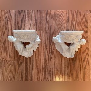 Angel sculpture shelves